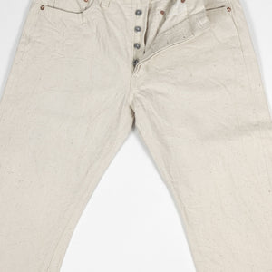 Samurai S710SC-KI Slim Straight - 18oz Japanese Cotton Made Ecru Jeans - Flat Lay Front