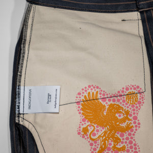 Indigofera Durango - 12oz Sable Stripe - pocket bag detail