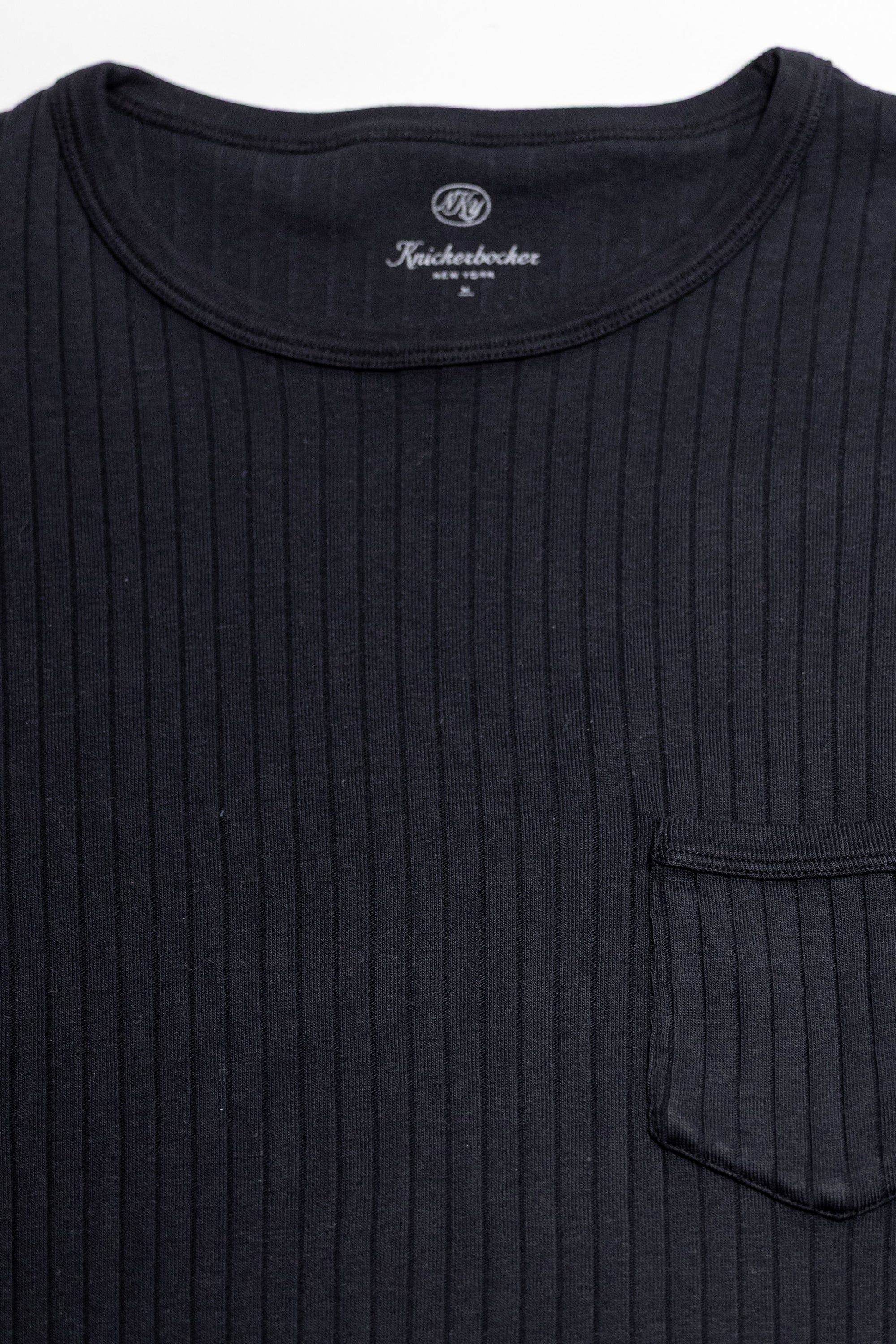 Knickerbocker Rib Pocket T-shirt - Black