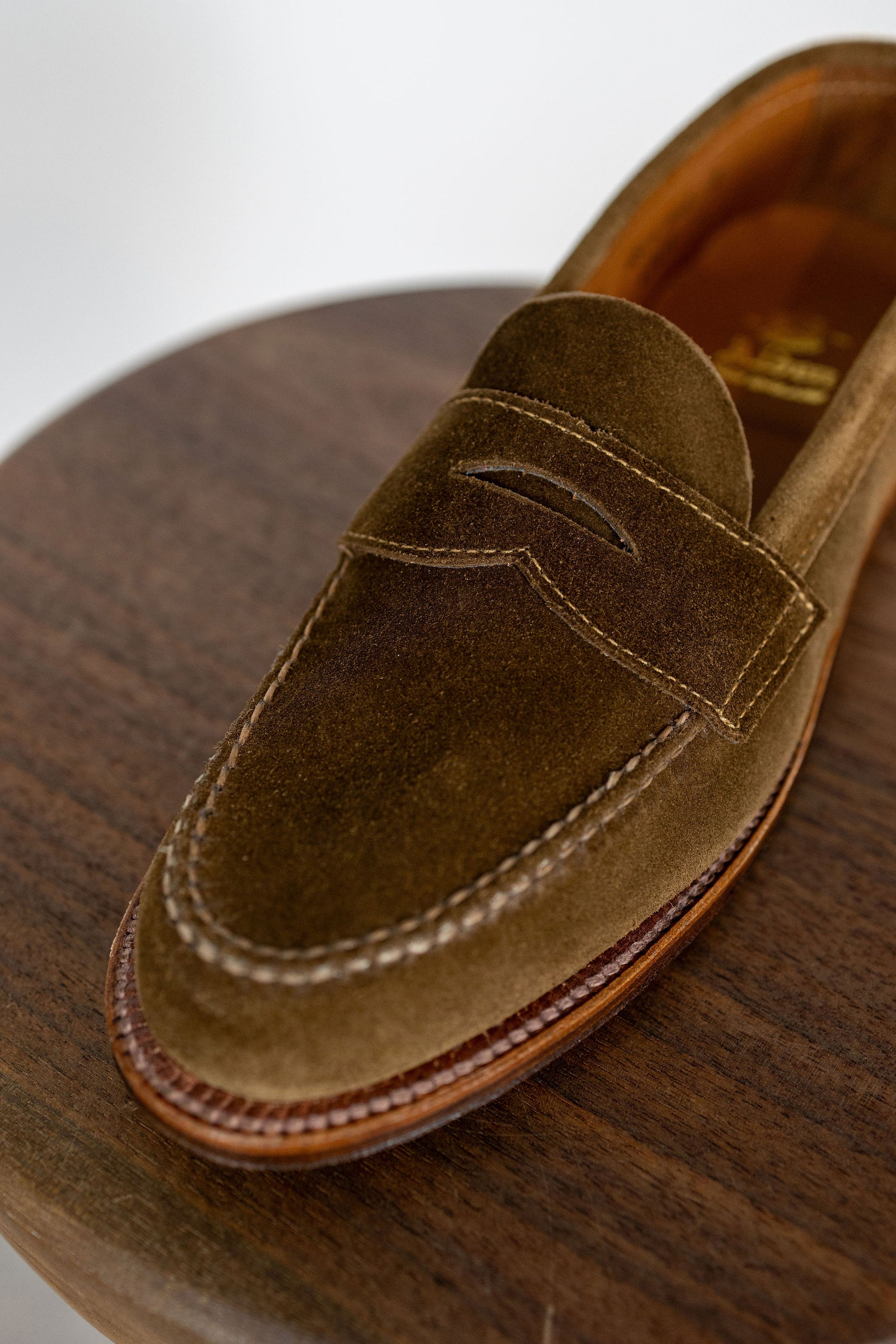 Alden loafers - detail of toe