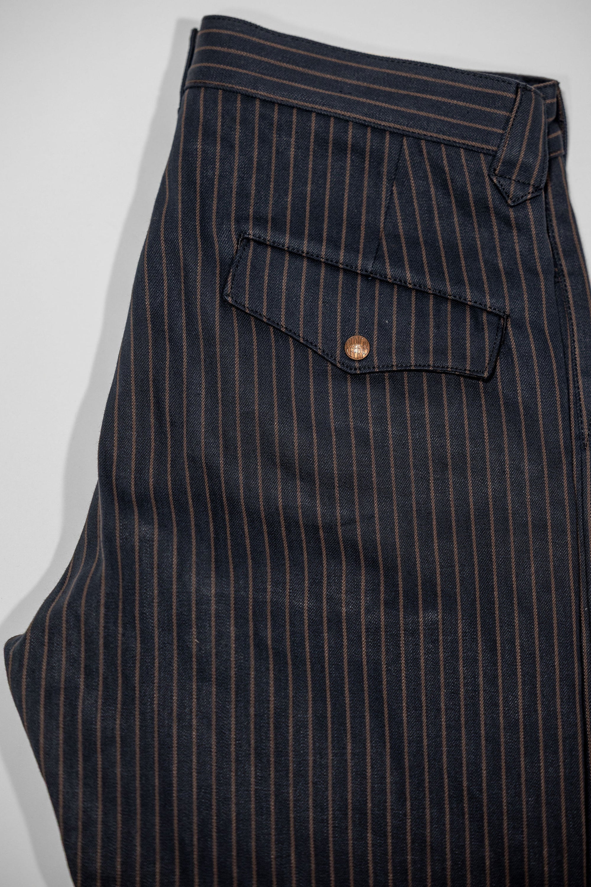Indigofera Durango - 12oz Sable Stripe - back pocket