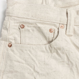 Samurai S710SC-KI Slim Straight - 18oz Japanese Cotton Made Ecru Jeans - detail Front pocket