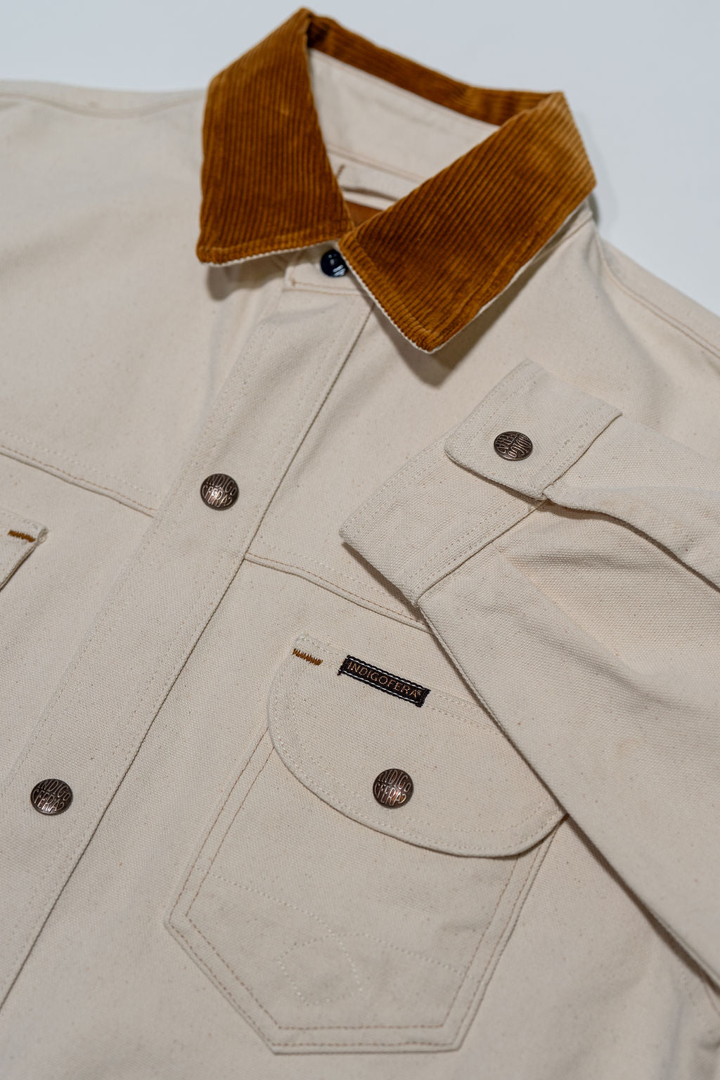 Indigofera Fargo Quarter - Smithson Canvas Ecru - Front Details