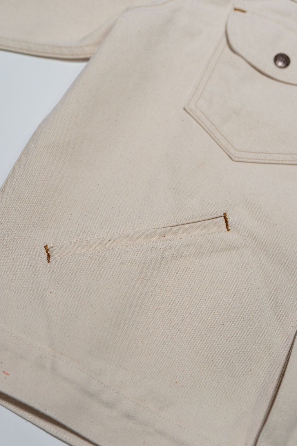 Indigofera Fargo Quarter - Smithson Canvas Ecru - Front Pocker Detail