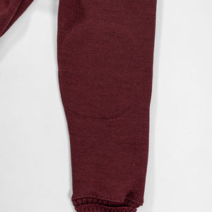 Dehen 1920 Shawl Sweater Coat - Burgundy. close up of sleeve detail and elbow detail