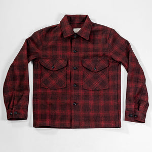 Dehen 1920 Skyline Overshirt - Canyon Plaid Wool. laid on back