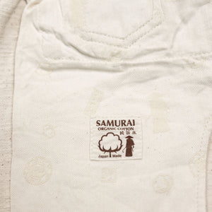 Samurai S710SC-KI Slim Straight - 18oz Japanese Cotton Made Ecru Jeans - Pocket Bag and Tag detail