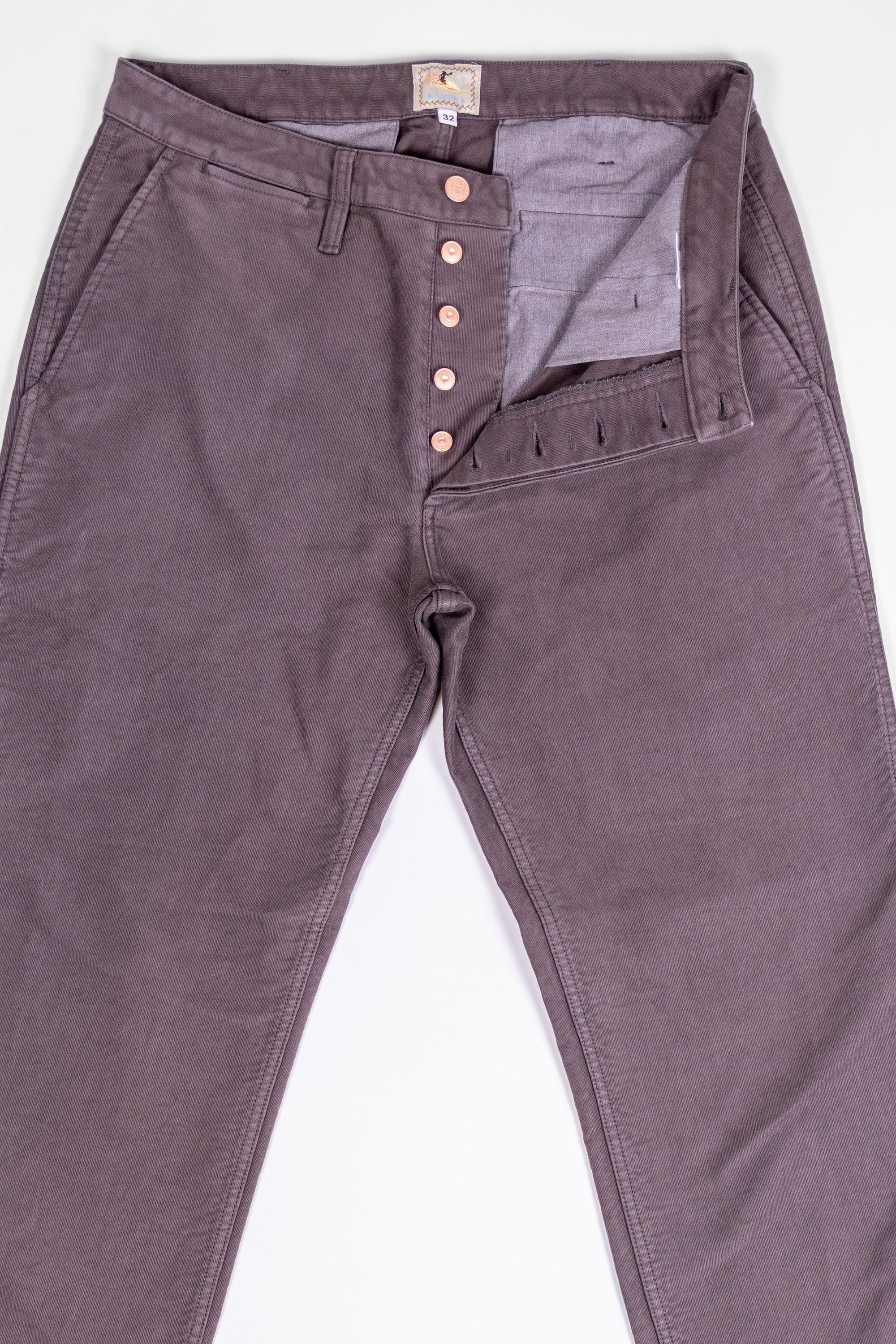 Wythe Deck Pant - Dusty Purple - Front View Flat Lay