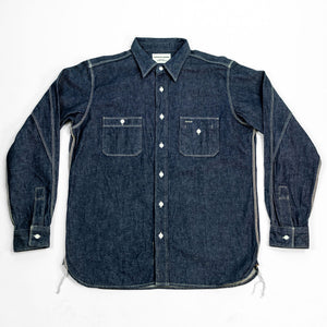 Samurai SJWS-SC02 Samurai Cotton Denim Work Shirt - Flat Front