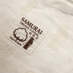 Samurai S710SC-KI Slim Straight - 18oz Japanese Cotton Made Ecru Jeans - Pocket bag and tag detail