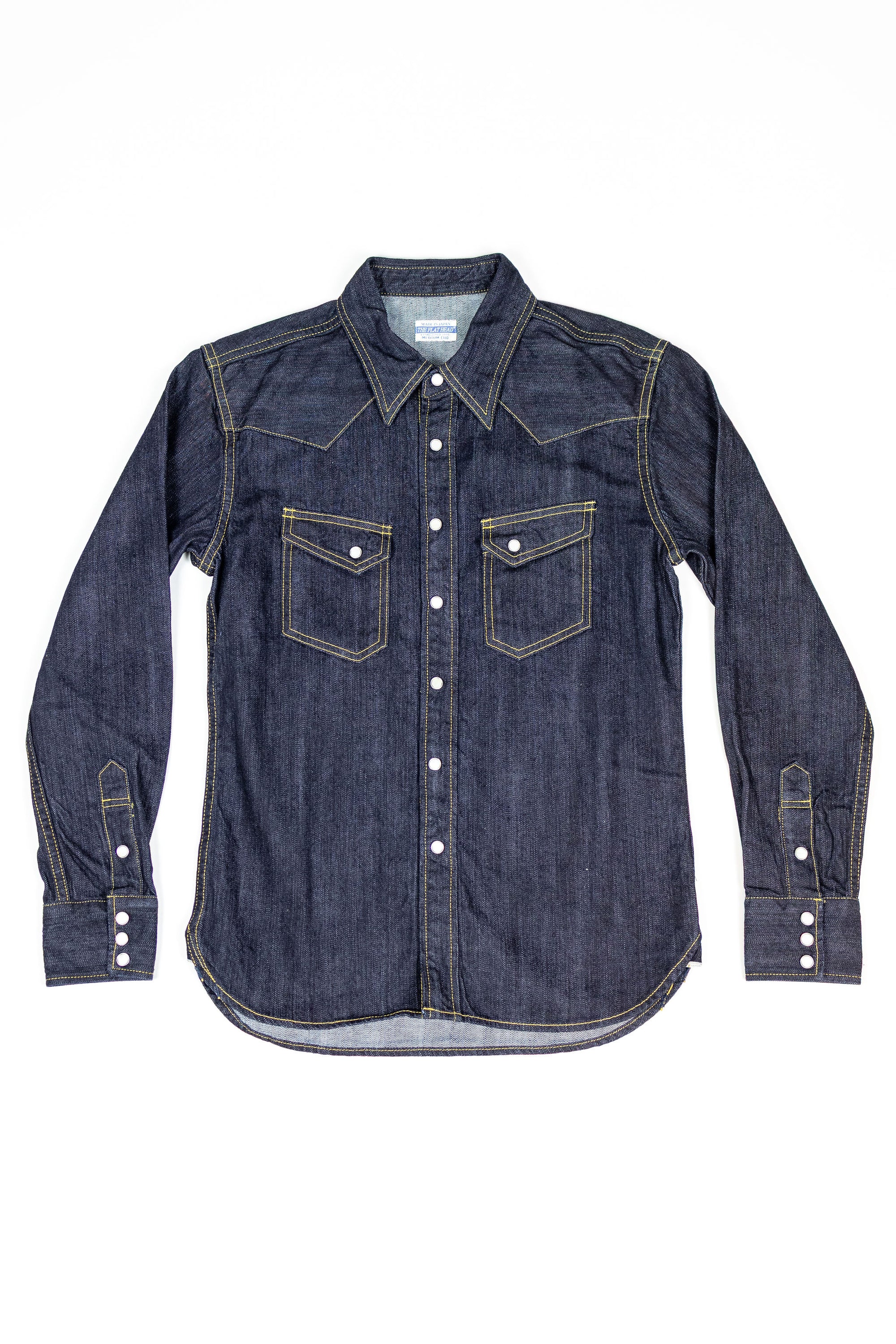 The Flat Head FN-SDW-001L Denim Western Shirt - 10oz Selvedge Denim