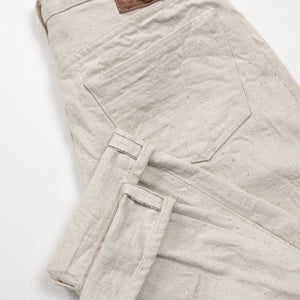 Samurai S710SC-KI Slim Straight - 18oz Japanese Cotton Made Ecru Jeans - Flat lay back detail