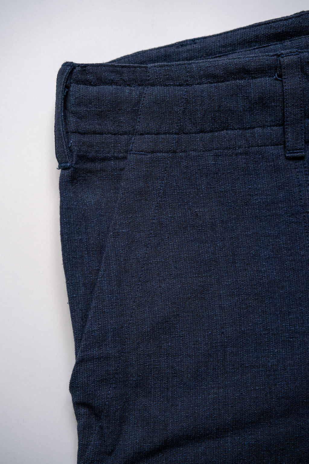 Indi +Ash Obelisk Short - Handwoven Canvas Iron/Indigo