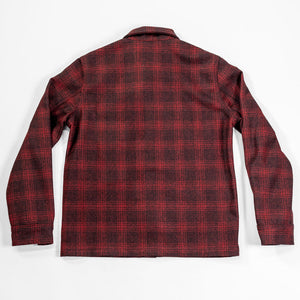 Dehen 1920 Skyline Overshirt - Canyon Plaid Wool. laid on face