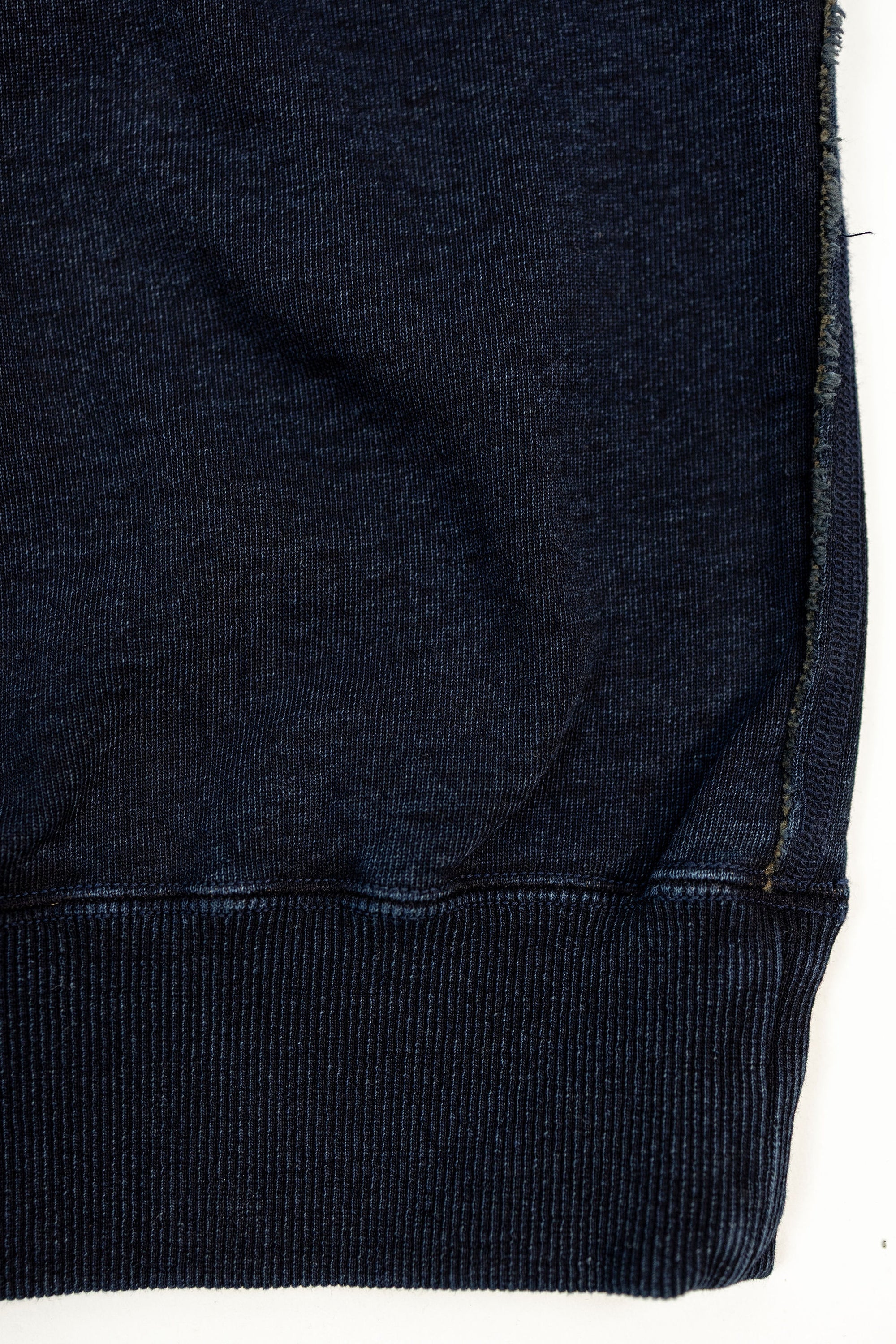 Samurai SIS25-101 Kakishibu Sweatshirt - Indigo - Hem Detail