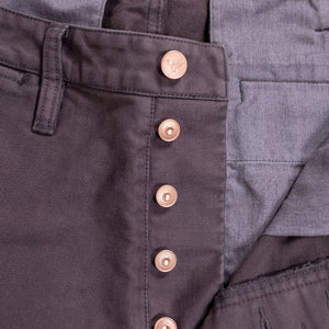 Wythe Deck Pant - Dusty Purple - Button Fly Detail