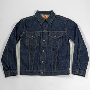 TCB Jeans 60's Trucker Jacket - One-Wash. laid on back