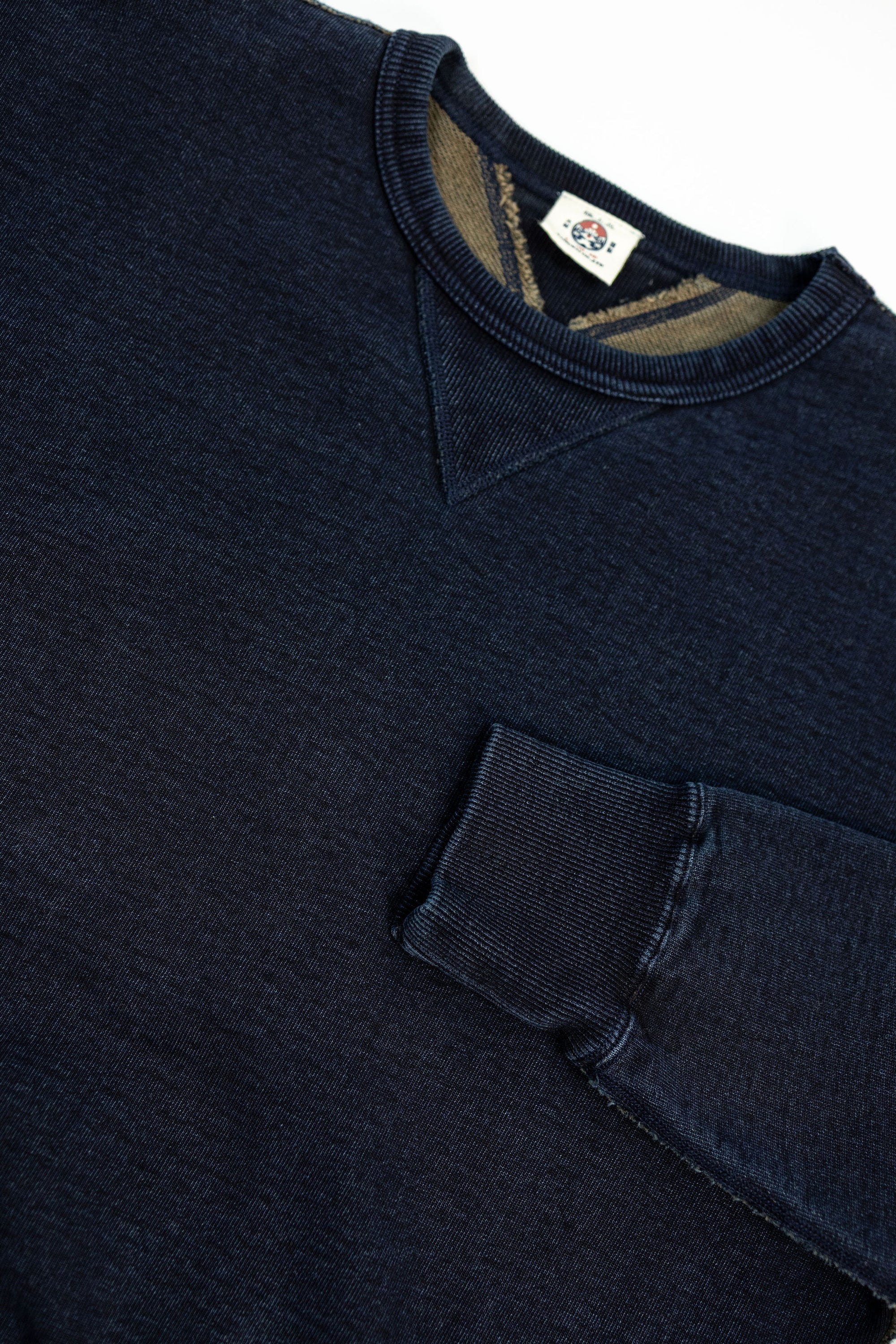 Samurai SIS25-101 Kakishibu Sweatshirt - Indigo - Detail View Front