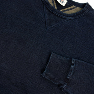 Samurai SIS25-101 Kakishibu Sweatshirt - Indigo - Detail View Front