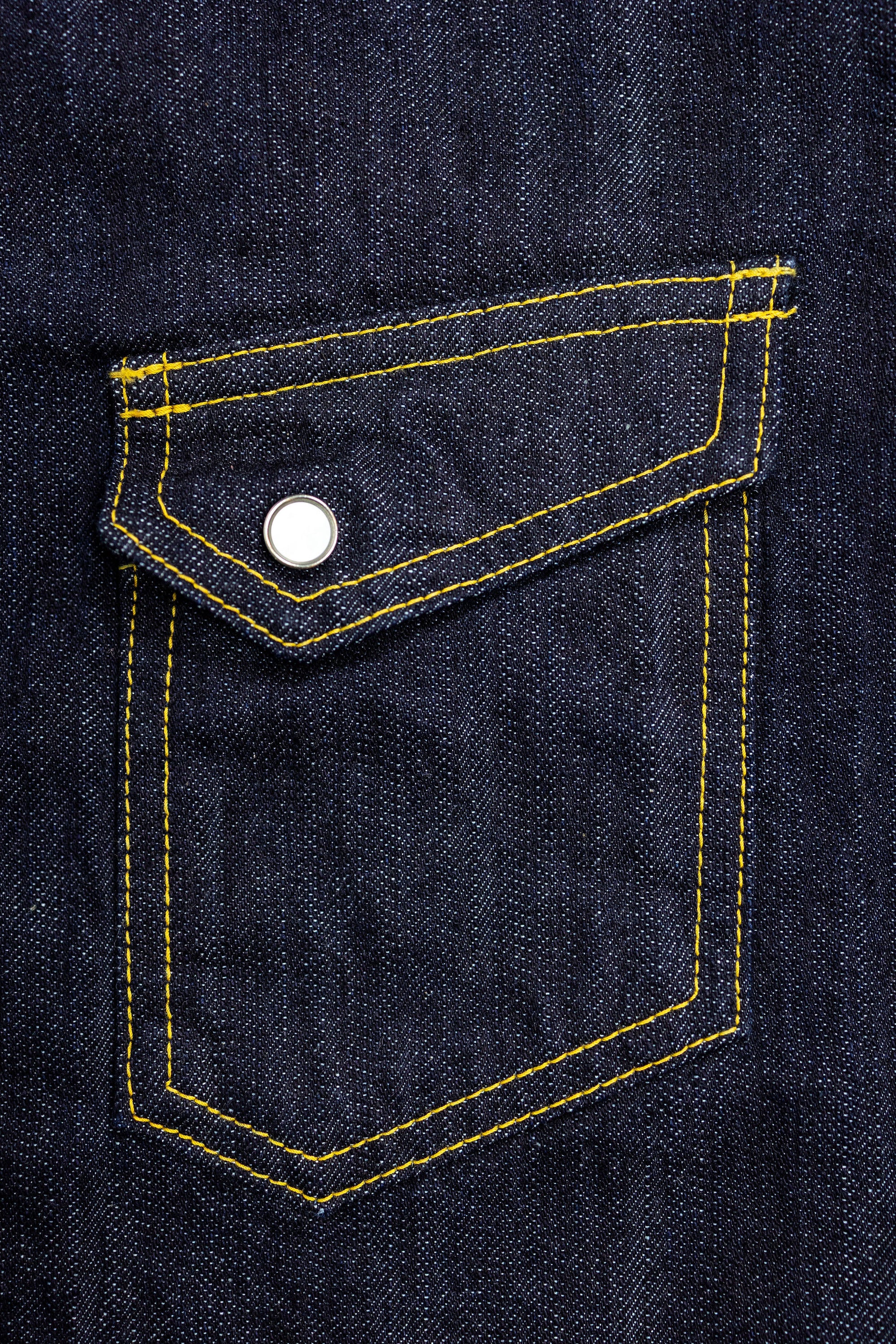 The Flat Head FN-SDW-001L Denim Western Shirt - 10oz Selvedge Denim
