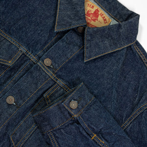 TCB Jeans 60's Trucker Jacket - One-Wash. close up of sleeve detail