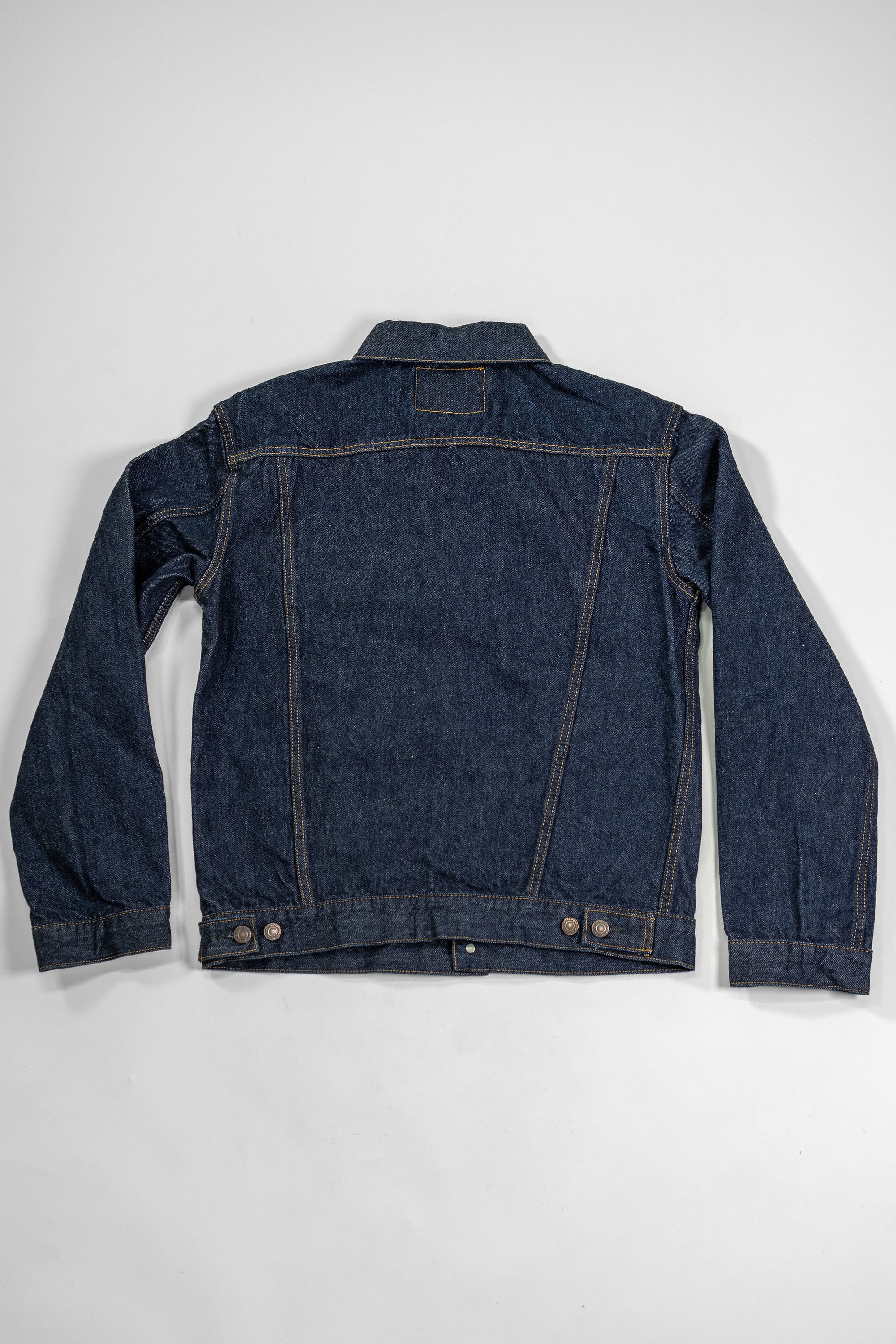 TCB Jeans 60's Trucker Jacket - One-Wash. laid on front