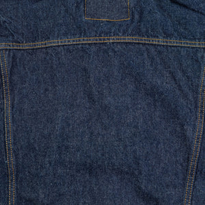 TCB Jeans 60's Trucker Jacket - One-Wash. close up of back detail