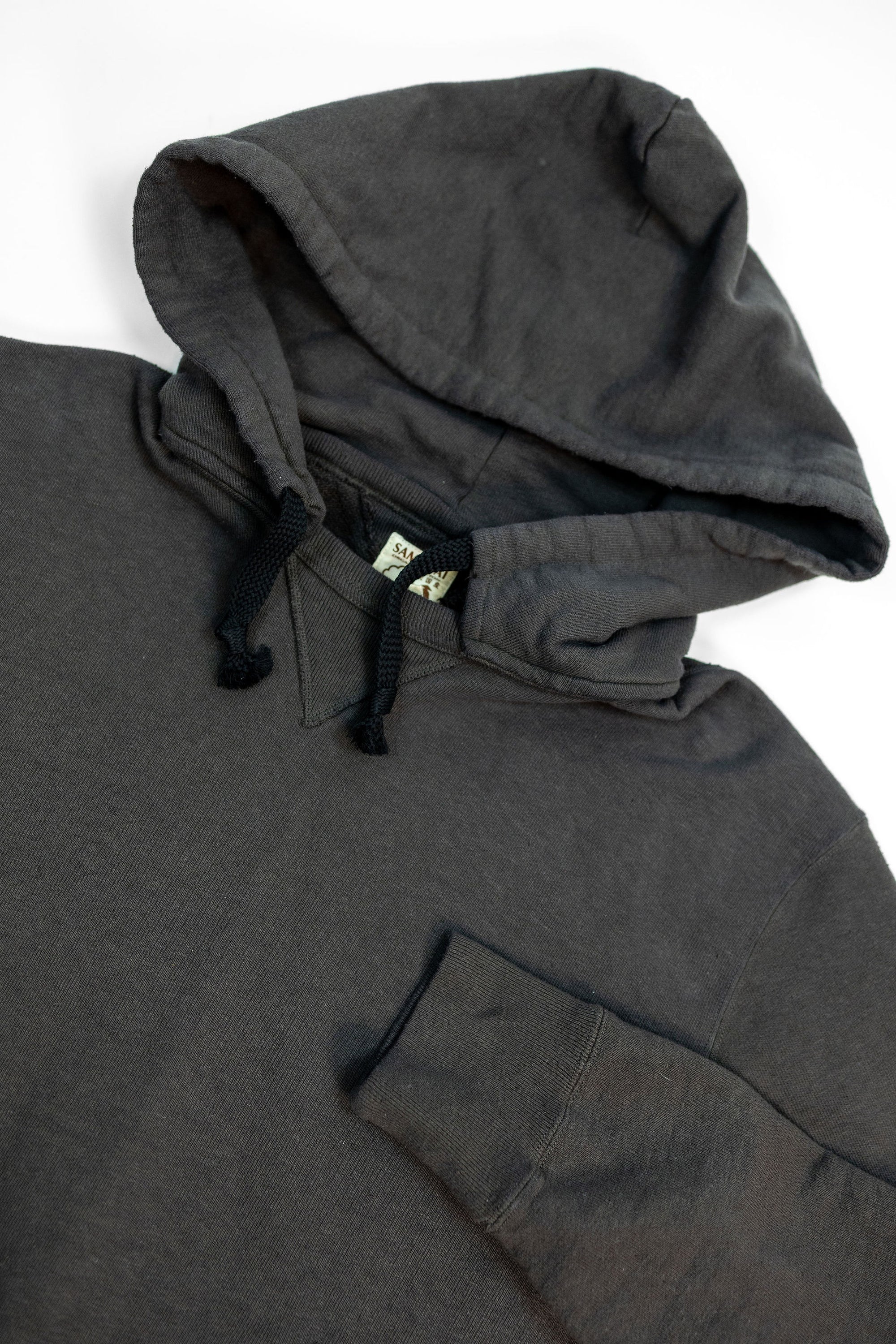 Samurai SWS-SC02 Japanese Cotton Sweat Hoody - Kuromame - Detail Front