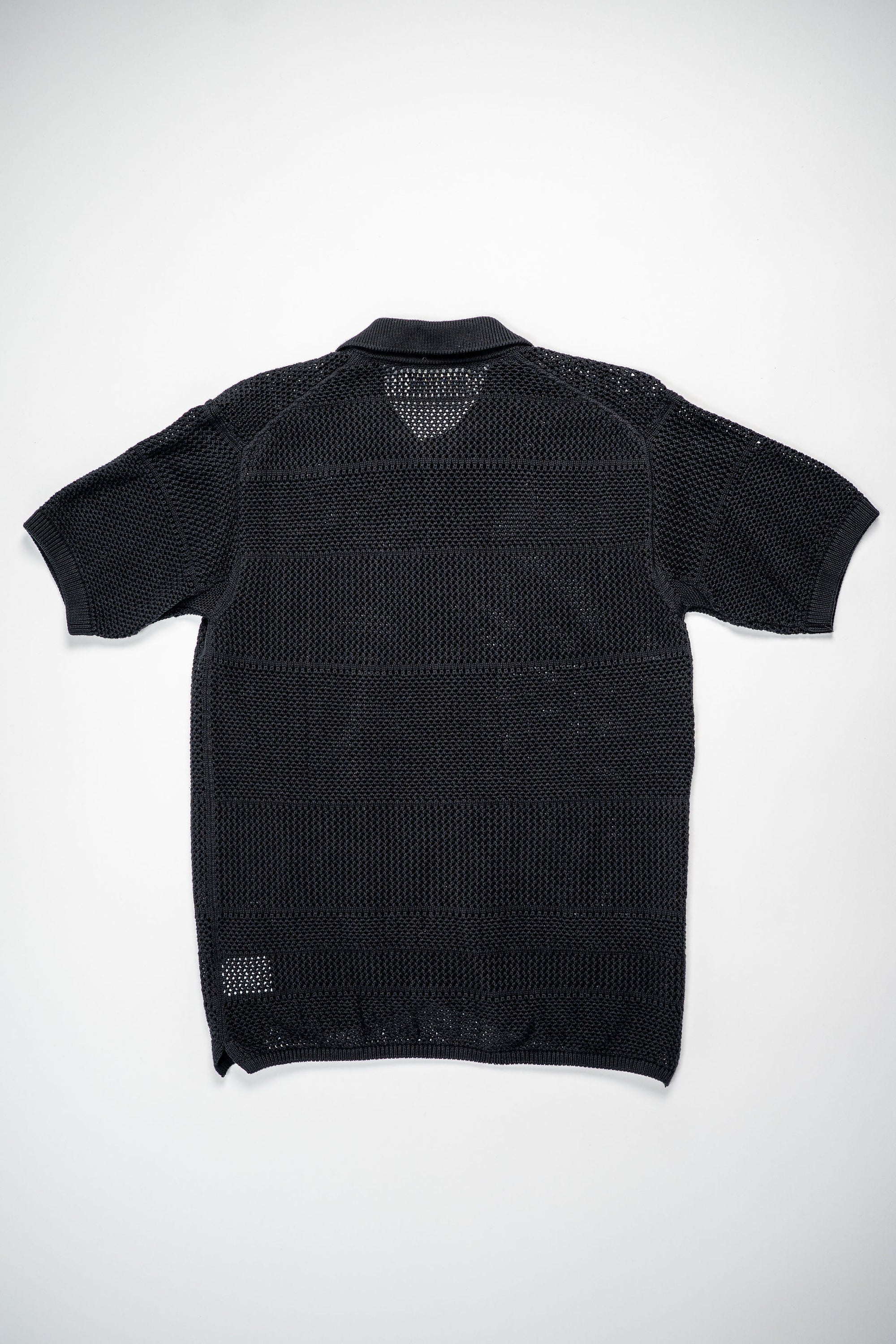 Merz b. Schwanen KNITSHIRT01 Crochet Shirt - Deep Black