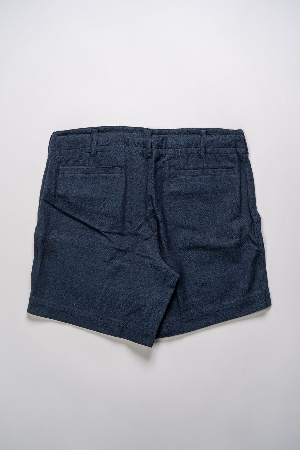 Indi +Ash Obelisk Short - Handwoven Canvas Iron/Indigo