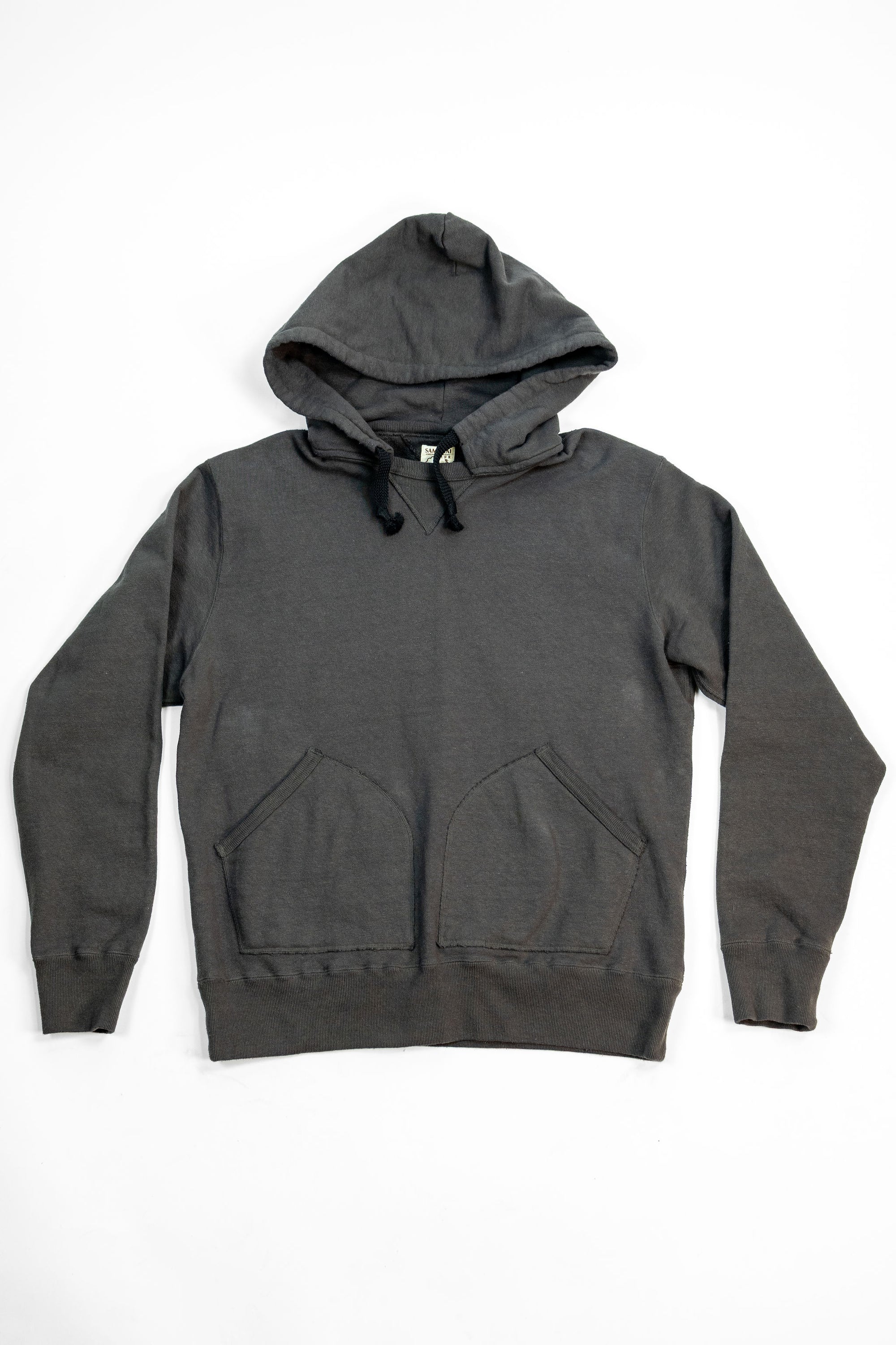 Samurai SWS-SC02 Japanese Cotton Sweat Hoody - Kuromame - Flat Lay Front