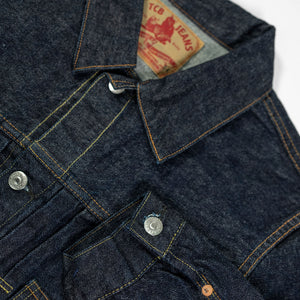 TCB Jeans 50's Type II Jacket - One-Wash. close up of sleeve detail