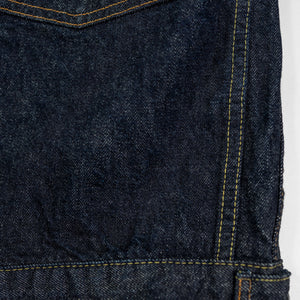 TCB Jeans 50's Type II Jacket - One-Wash. close up of bottom detail
