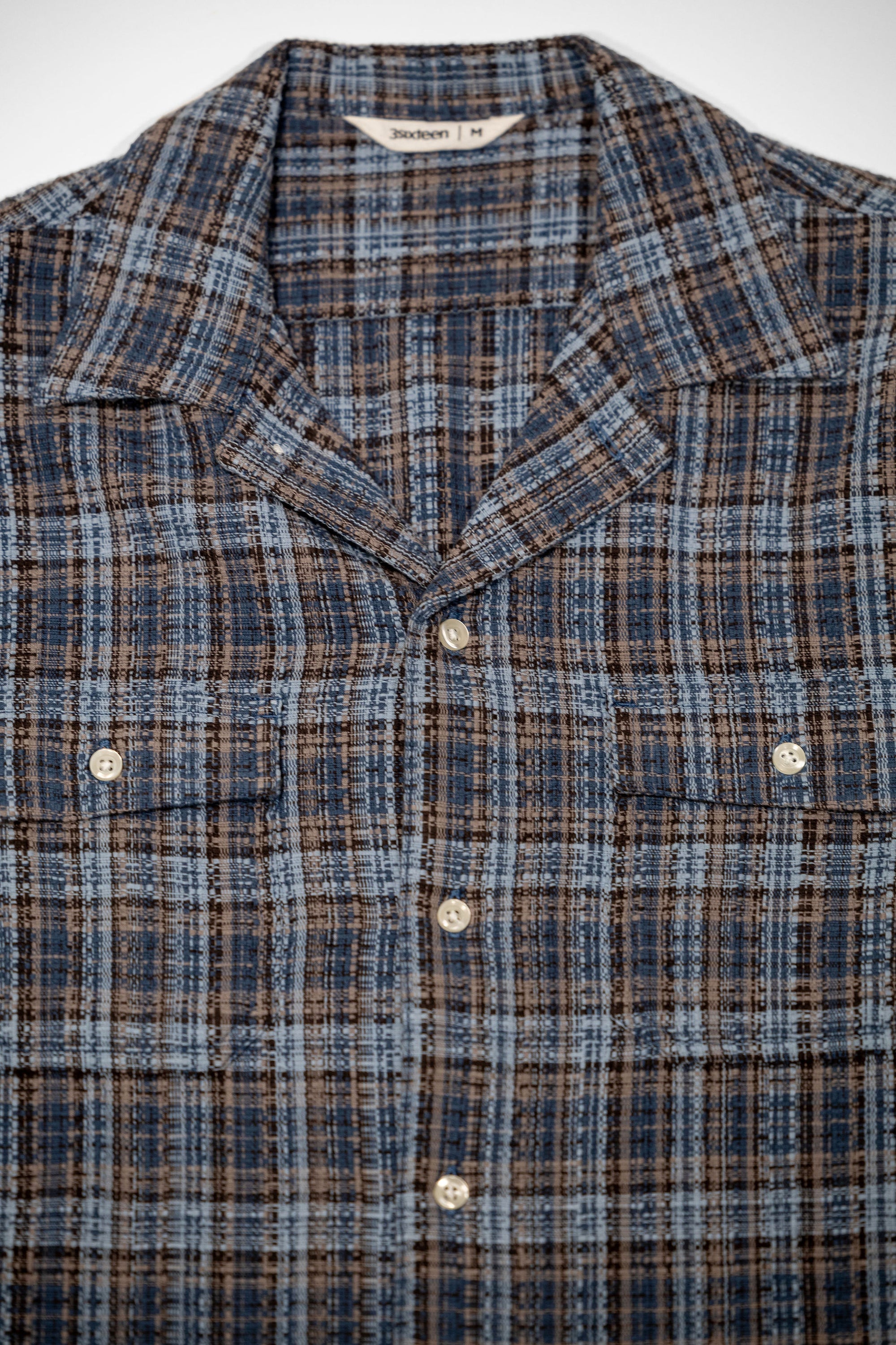 3sixteen Camp Shirt - Blue Dobby Plaid