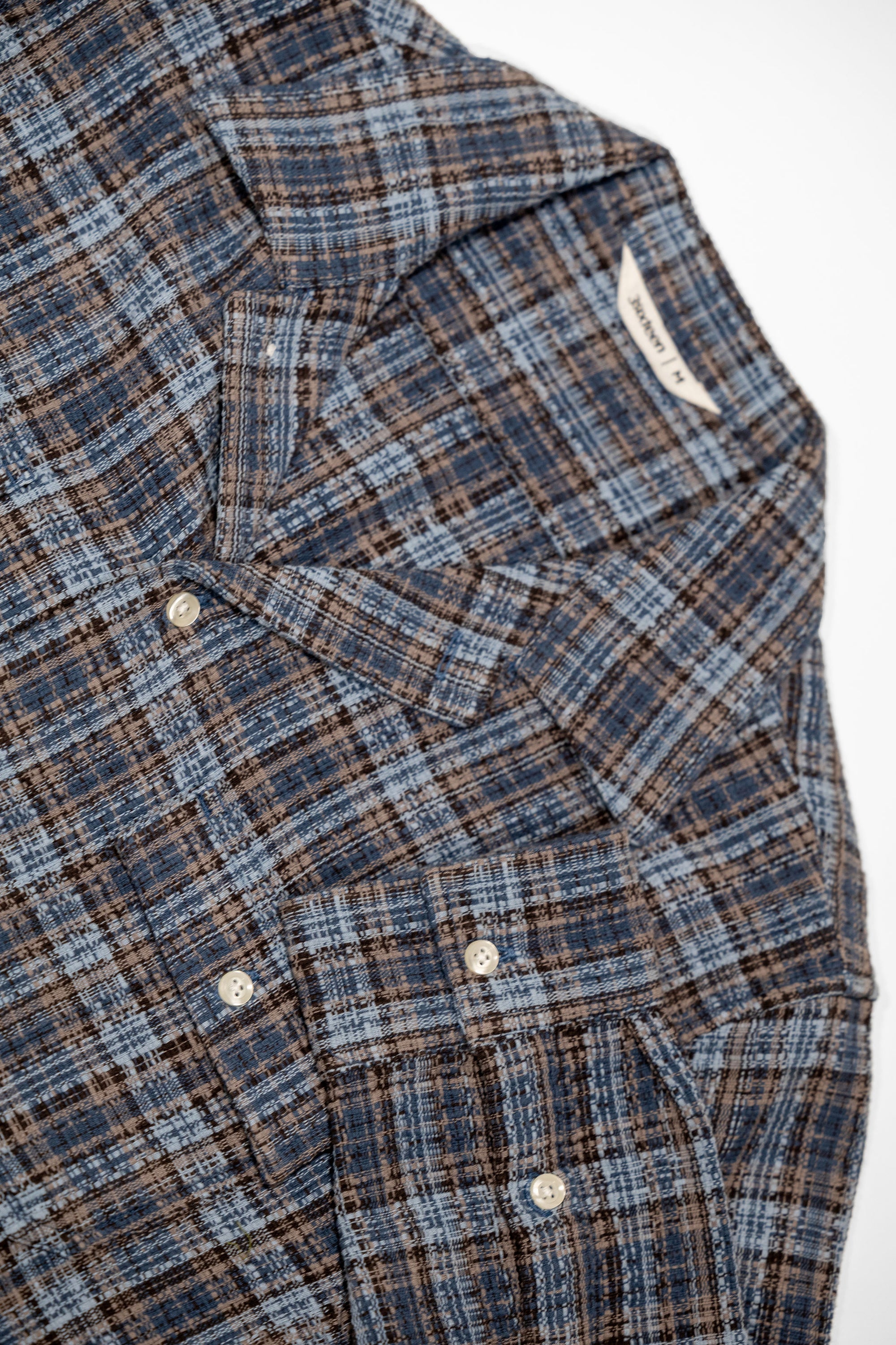 3sixteen Camp Shirt - Blue Dobby Plaid