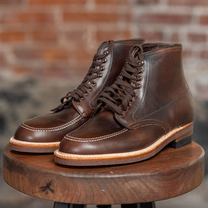alden mocc toe boots - three quarter view