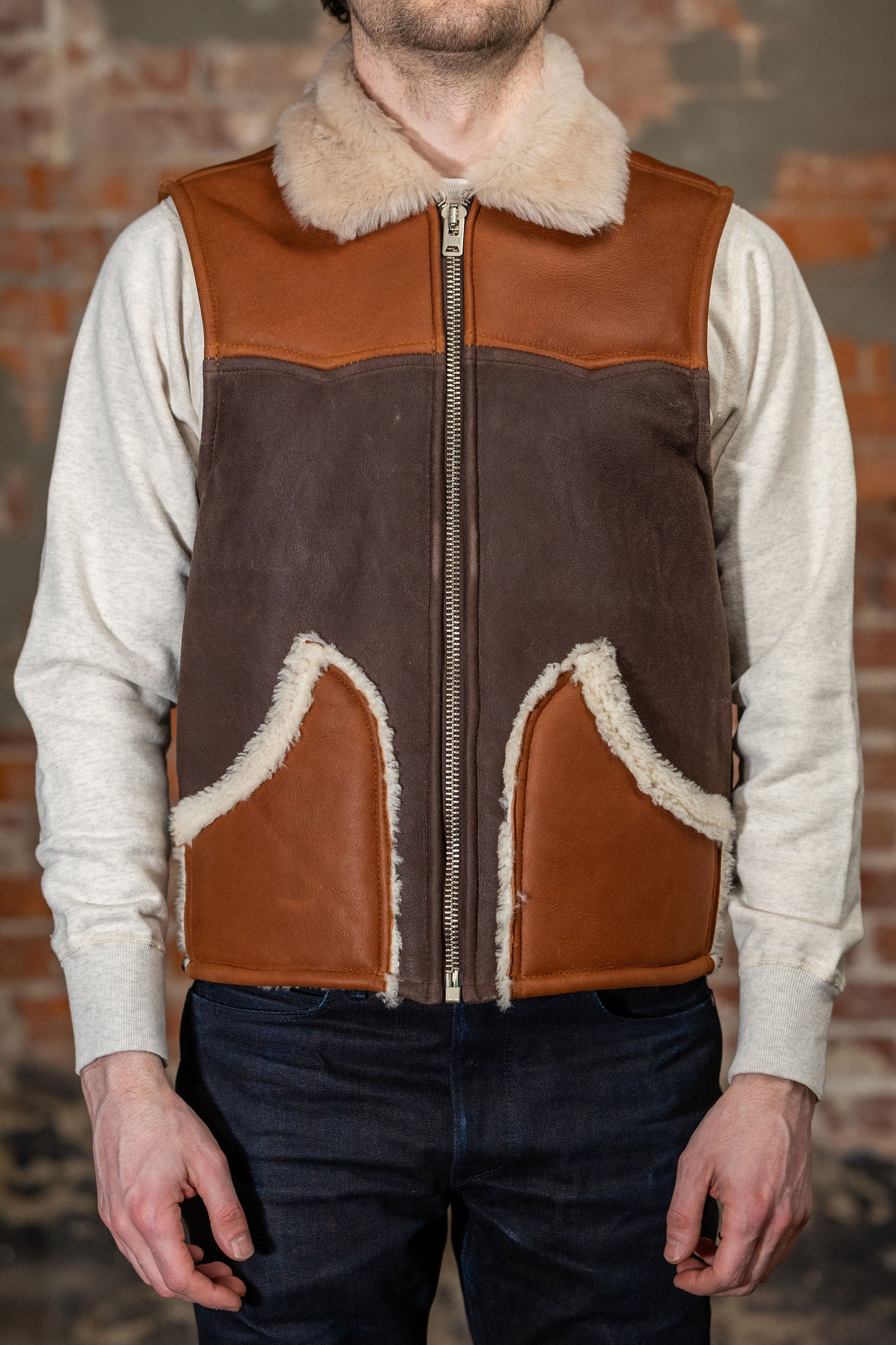 Freenote Cloth Kirthwood Vest - Shearling Combo