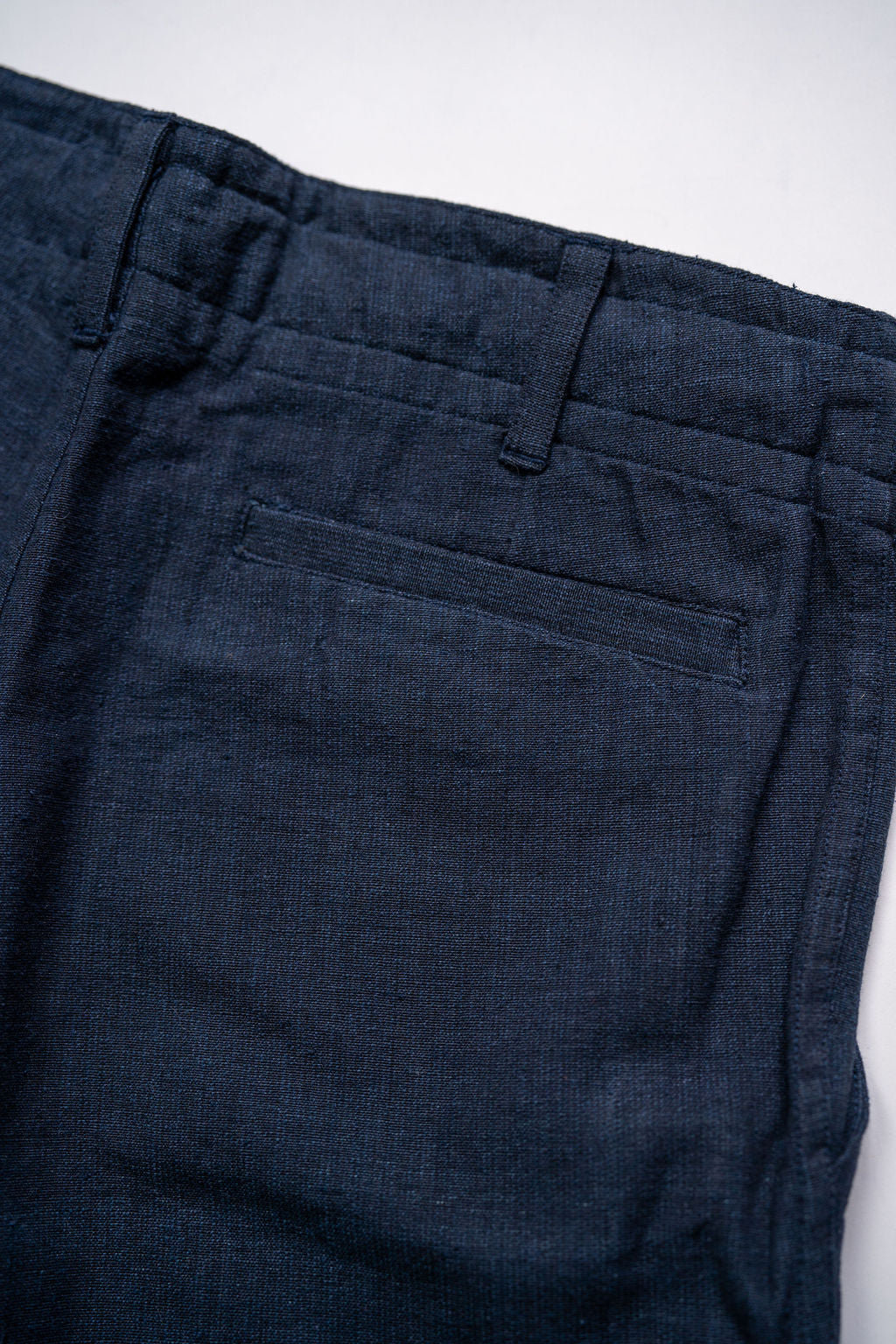 Indi +Ash Obelisk Short - Handwoven Canvas Iron/Indigo