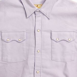Wythe Moleskin Pearlsnap Shirt - Alpenglow - Front View Detail