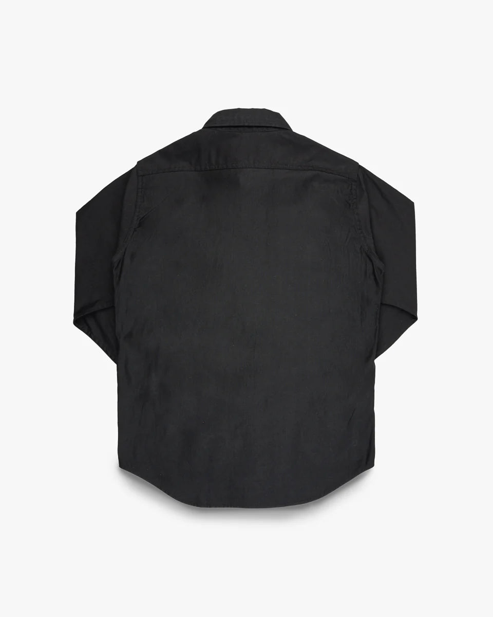 Iron Heart IHSH-425-BLK 8oz Military Whipcord CPO Shirt - Black