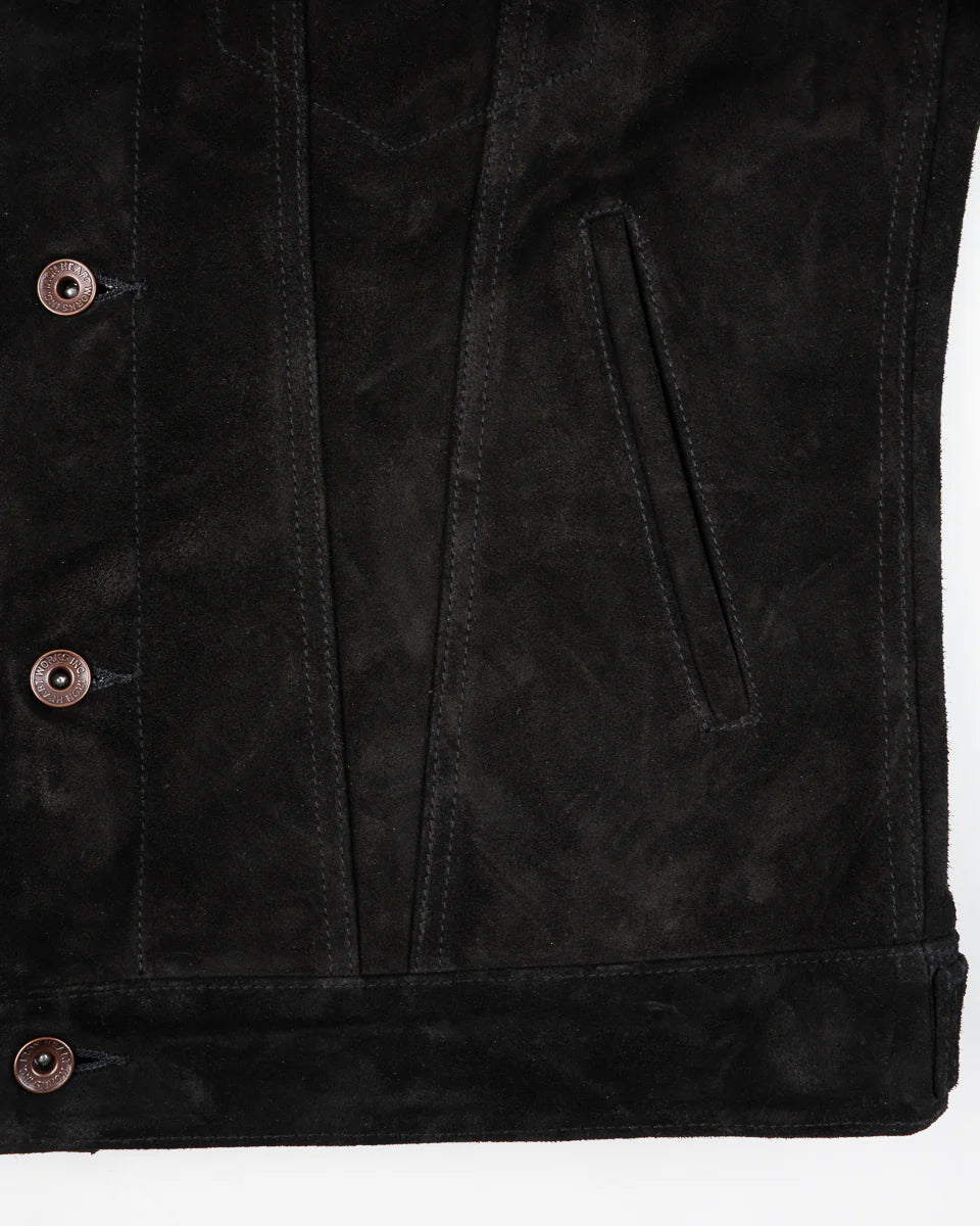 Iron Heart IHJ-155-BLK Horsehide Suede Modified Type III Jacket - Black