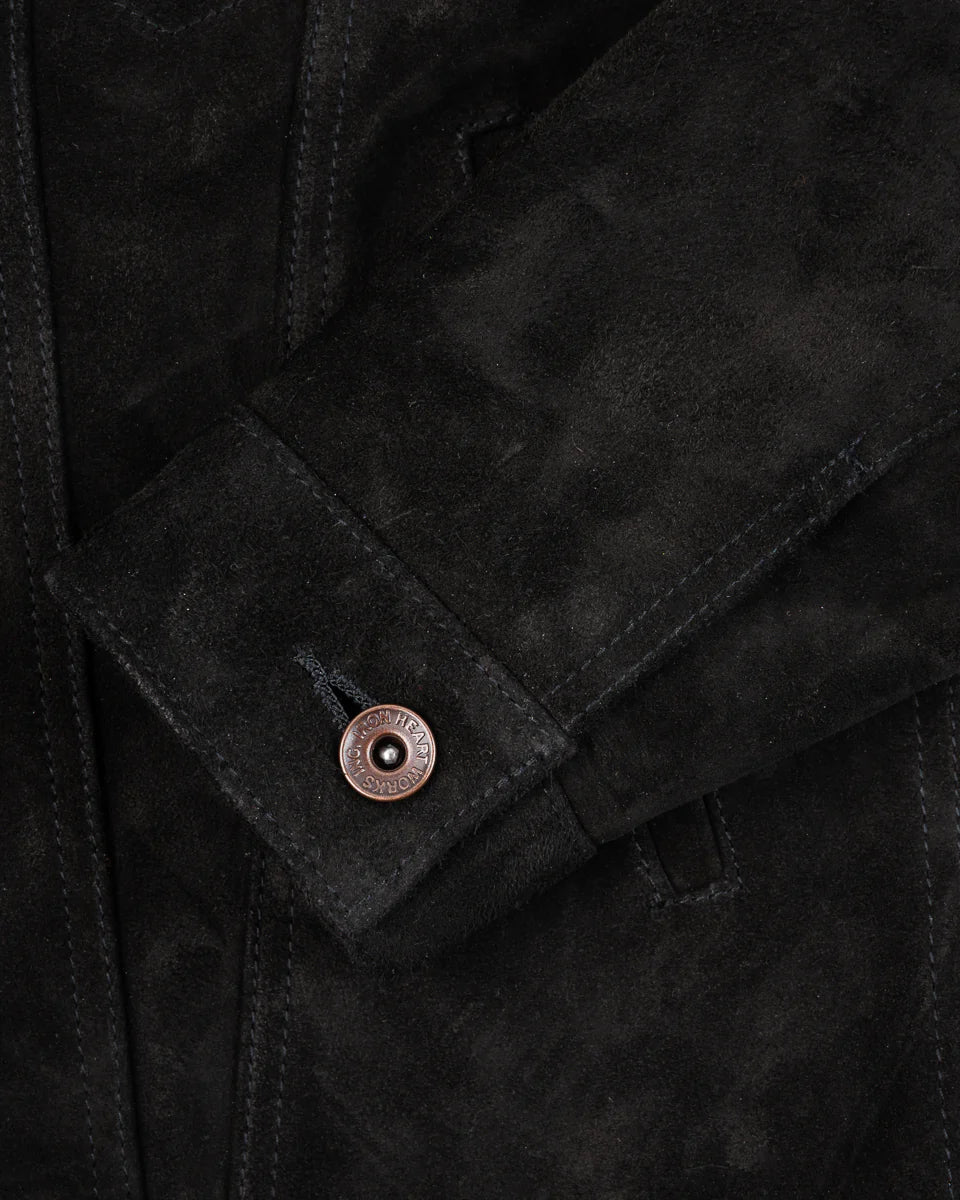 Iron Heart IHJ-155-BLK Horsehide Suede Modified Type III Jacket - Black