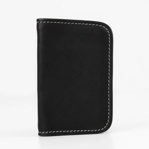 Obbi Good Label Brave Horsehide Mid Wallet - Black - Outside front on white background