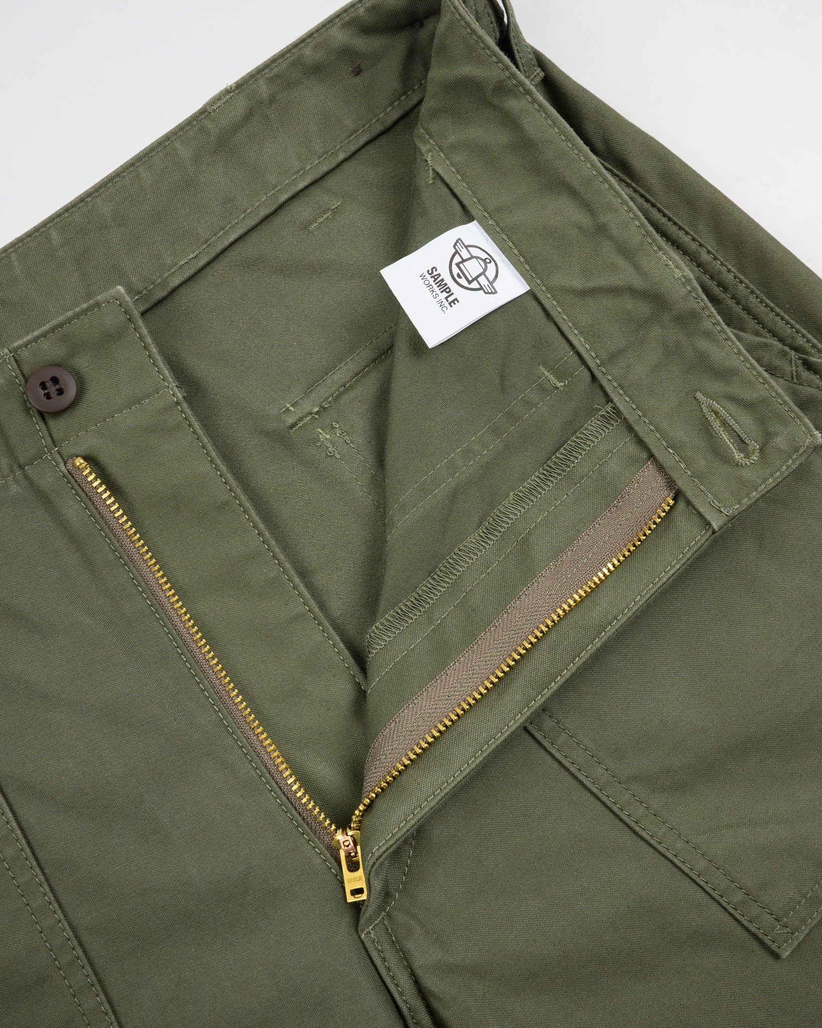 Iron Heart IH-744-GRN 10oz Back Sateen Baker Pants - Army Green