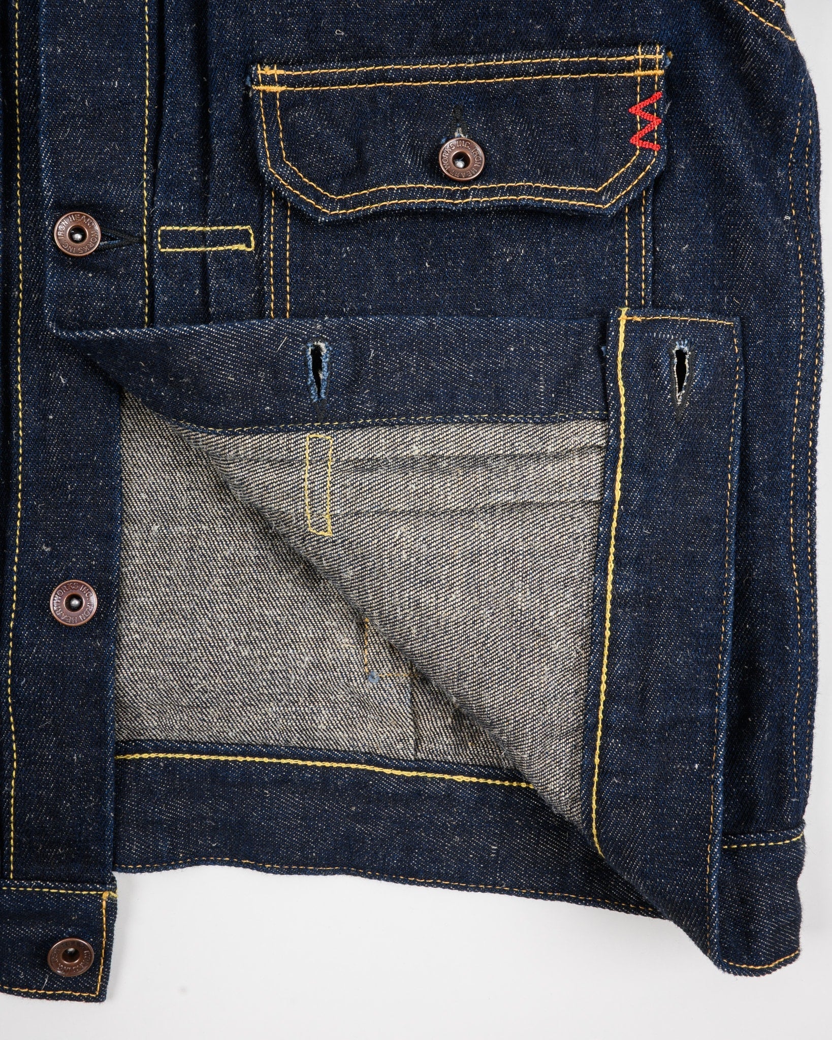 Iron Heart IHJ-163-IND 14oz Cotton/Linen Denim Type II Jacket - Indigo