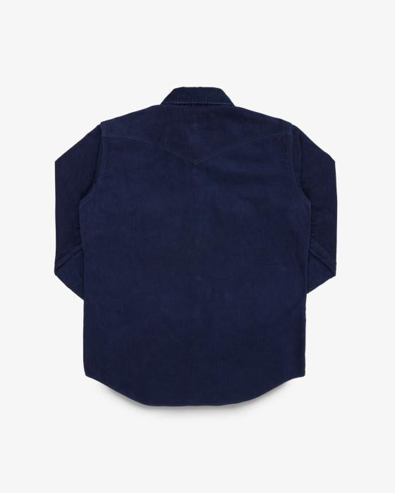 Iron Heart IHSH-438-IND 7.5oz Selvedge Corduroy Western Shirt - Indigo