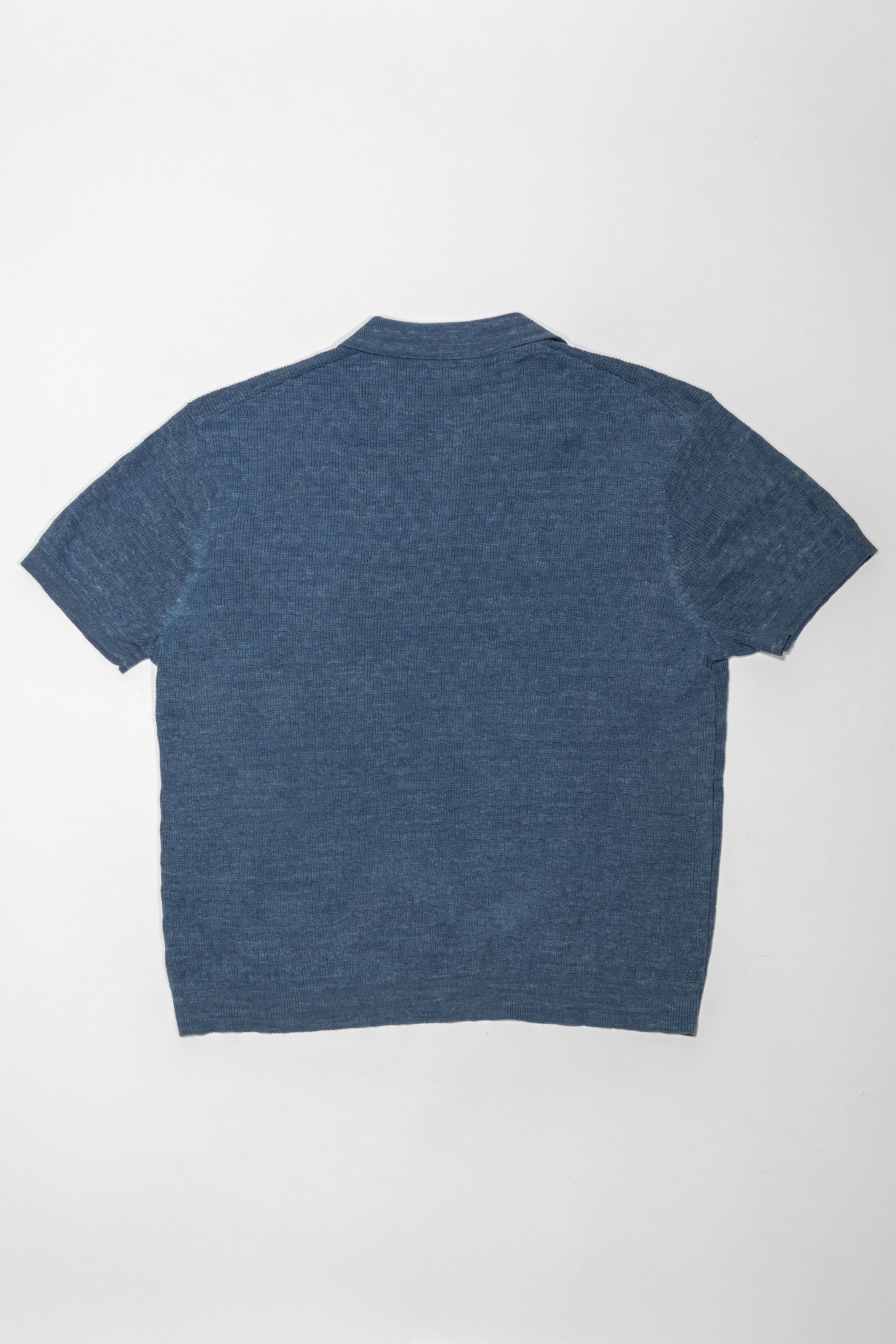 3sixteen Knit Polo - Vintage Blue Boxweave