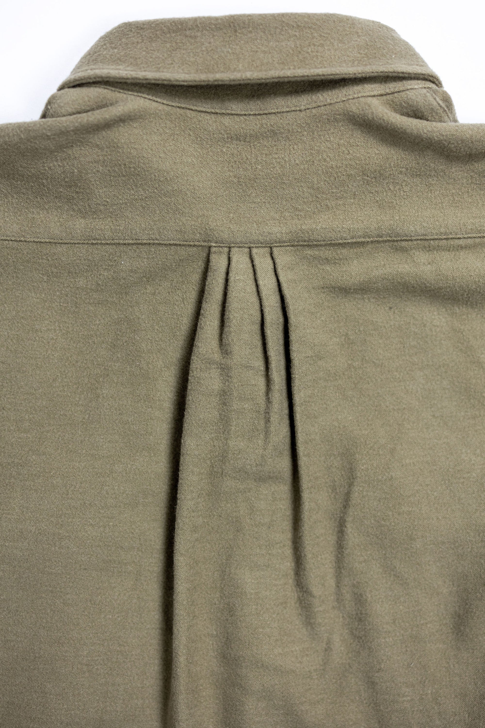 Wythe Moleskin Pearlsnap Shirt - Olive - Back View Detail