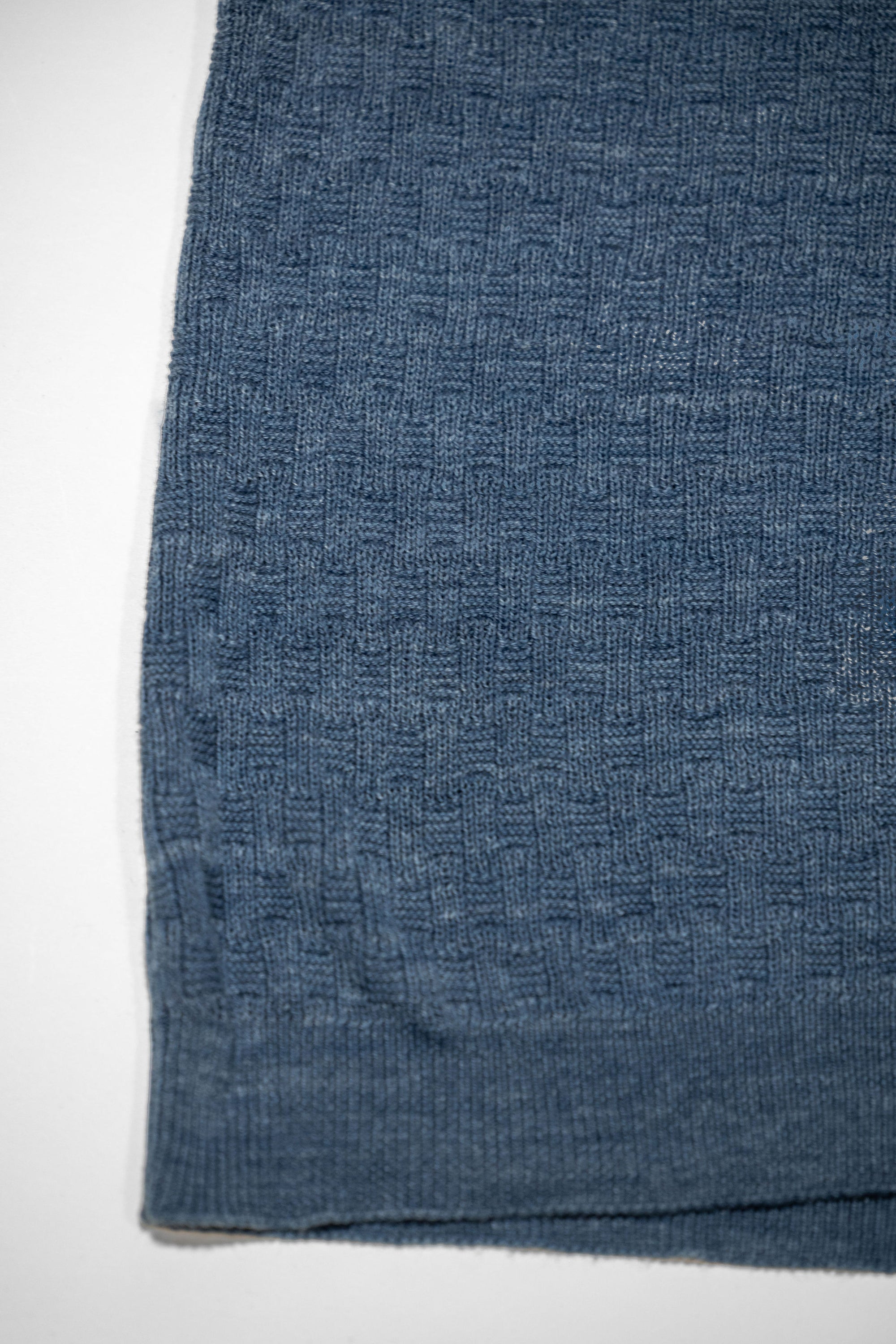 3sixteen Knit Polo - Vintage Blue Boxweave