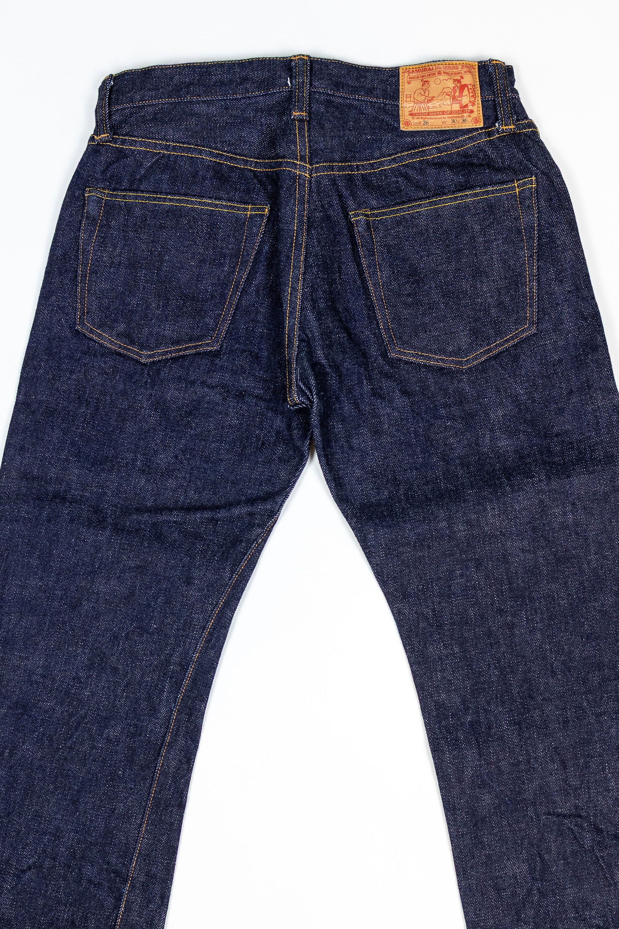 Samurai S5000VX21ozII 21oz Cho-Kiwami Selvedge Straight Fit - Flat Lay Back